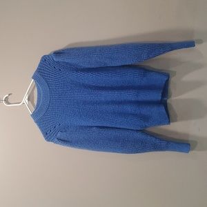 Royal Blue Mutton Sleeve Sweater // M